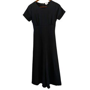 Wilfred /Aritzia Short Sleeve Wide-Leg Cropped Jumpsuit In Black Size 2